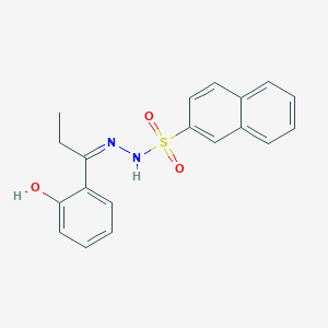 N'-[1-(2-hydroxyphenyl)propylidene]-2-naphthalenesulfonohydrazide