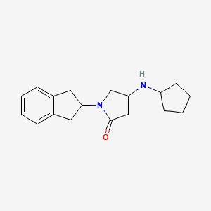 4-(cyclopentylamino)-1-(2,3-dihydro-1H-inden-2-yl)-2-pyrrolidinone