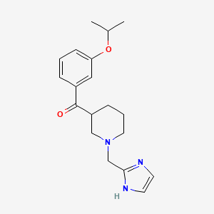 molecular formula C19H25N3O2 B5975402 [1-(1H-imidazol-2-ylmethyl)-3-piperidinyl](3-isopropoxyphenyl)methanone 