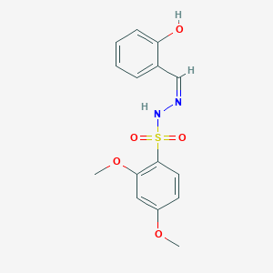 molecular formula C15H16N2O5S B5975412 N'-(2-hydroxybenzylidene)-2,4-dimethoxybenzenesulfonohydrazide 