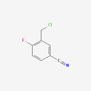 molecular formula C8H5ClFN B597544 3-(Chloromethyl)-4-fluorobenzonitrile CAS No. 1261780-05-5