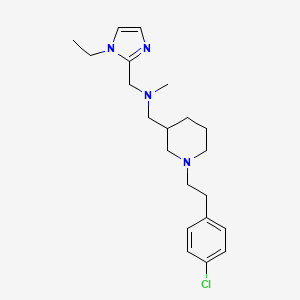 molecular formula C21H31ClN4 B5975442 ({1-[2-(4-chlorophenyl)ethyl]-3-piperidinyl}methyl)[(1-ethyl-1H-imidazol-2-yl)methyl]methylamine 