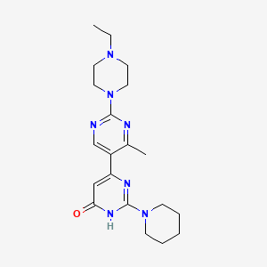 molecular formula C20H29N7O B5975459 2'-(4-ethyl-1-piperazinyl)-4'-methyl-2-(1-piperidinyl)-4,5'-bipyrimidin-6(1H)-one 