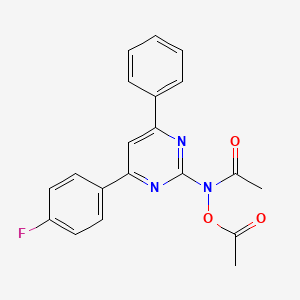 molecular formula C20H16FN3O3 B5975461 N-(acetyloxy)-N-[4-(4-fluorophenyl)-6-phenyl-2-pyrimidinyl]acetamide 