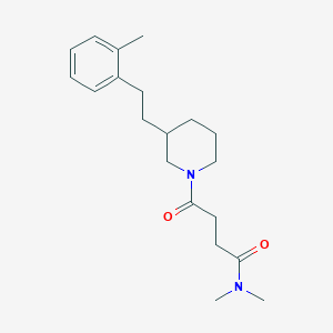 molecular formula C20H30N2O2 B5975467 N,N-dimethyl-4-{3-[2-(2-methylphenyl)ethyl]-1-piperidinyl}-4-oxobutanamide 