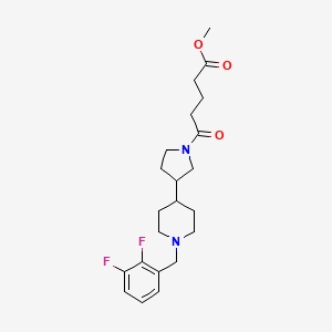 molecular formula C22H30F2N2O3 B5975476 methyl 5-{3-[1-(2,3-difluorobenzyl)-4-piperidinyl]-1-pyrrolidinyl}-5-oxopentanoate 