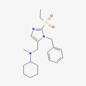 molecular formula C20H29N3O2S B5975479 N-{[1-benzyl-2-(ethylsulfonyl)-1H-imidazol-5-yl]methyl}-N-methylcyclohexanamine 