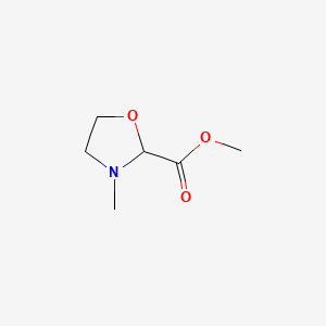 molecular formula C6H11NO3 B597550 Methyl 3-methyloxazolidine-2-carboxylate CAS No. 198713-73-4