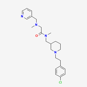 molecular formula C24H33ClN4O B5975500 N~1~-({1-[2-(4-chlorophenyl)ethyl]-3-piperidinyl}methyl)-N~1~,N~2~-dimethyl-N~2~-(3-pyridinylmethyl)glycinamide 