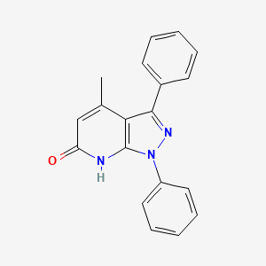 molecular formula C19H15N3O B5975503 4-methyl-1,3-diphenyl-1,7-dihydro-6H-pyrazolo[3,4-b]pyridin-6-one 