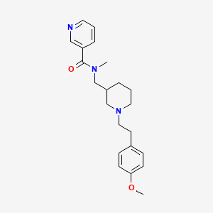 molecular formula C22H29N3O2 B5975504 N-({1-[2-(4-methoxyphenyl)ethyl]-3-piperidinyl}methyl)-N-methylnicotinamide 