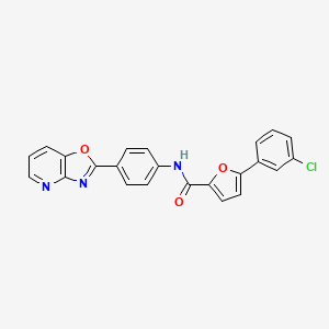 molecular formula C23H14ClN3O3 B5975516 5-(3-chlorophenyl)-N-(4-[1,3]oxazolo[4,5-b]pyridin-2-ylphenyl)-2-furamide 