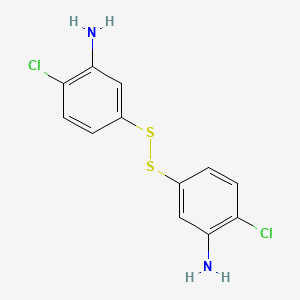 molecular formula C12H10Cl2N2S2 B597552 5,5'-Disulfanediylbis(2-chloroaniline) CAS No. 1349338-07-3