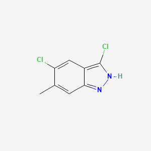 molecular formula C8H6Cl2N2 B597553 3,5-dichloro-6-methyl-1H-indazole CAS No. 1207175-10-7