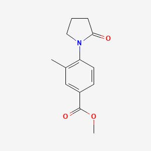 molecular formula C13H15NO3 B597554 Methyl 3-methyl-4-(2-oxopyrrolidin-1-YL)benzoate CAS No. 1260780-98-0