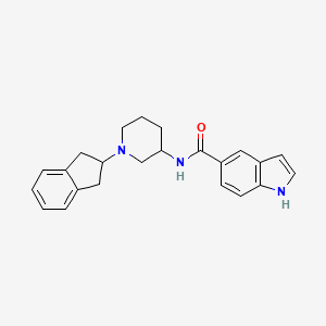 molecular formula C23H25N3O B5975541 N-[1-(2,3-dihydro-1H-inden-2-yl)-3-piperidinyl]-1H-indole-5-carboxamide 