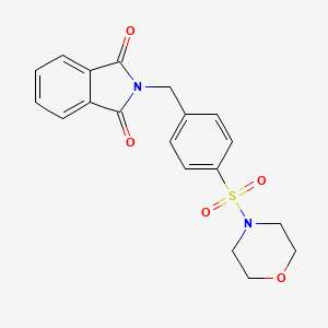 molecular formula C19H18N2O5S B5975543 2-[4-(4-morpholinylsulfonyl)benzyl]-1H-isoindole-1,3(2H)-dione 