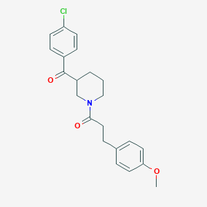 molecular formula C22H24ClNO3 B5975591 (4-chlorophenyl){1-[3-(4-methoxyphenyl)propanoyl]-3-piperidinyl}methanone 