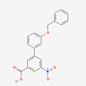 molecular formula C20H15NO5 B597560 3-(3-Benzyloxyphenyl)-5-nitrobenzoic acid CAS No. 1261912-55-3