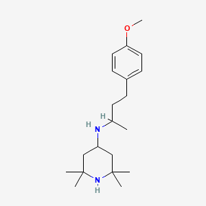 molecular formula C20H34N2O B5975602 N-[3-(4-methoxyphenyl)-1-methylpropyl]-2,2,6,6-tetramethyl-4-piperidinamine 