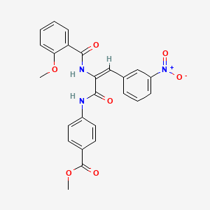 molecular formula C25H21N3O7 B5975605 methyl 4-{[2-[(2-methoxybenzoyl)amino]-3-(3-nitrophenyl)acryloyl]amino}benzoate 