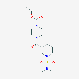 molecular formula C15H28N4O5S B5975662 ethyl 4-({1-[(dimethylamino)sulfonyl]-3-piperidinyl}carbonyl)-1-piperazinecarboxylate 