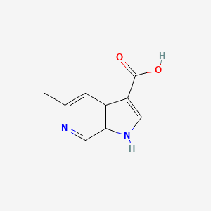 molecular formula C10H10N2O2 B597567 2,5-Dimethyl-1H-pyrrolo[2,3-c]pyridine-3-carboxylic acid CAS No. 1227267-06-2