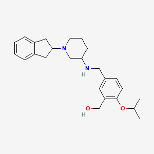 molecular formula C25H34N2O2 B5975722 [5-({[1-(2,3-dihydro-1H-inden-2-yl)-3-piperidinyl]amino}methyl)-2-isopropoxyphenyl]methanol 