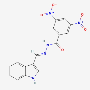 molecular formula C16H11N5O5 B5975724 N'-(1H-indol-3-ylmethylene)-3,5-dinitrobenzohydrazide 