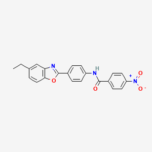 molecular formula C22H17N3O4 B5975737 N-[4-(5-ethyl-1,3-benzoxazol-2-yl)phenyl]-4-nitrobenzamide 