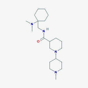 molecular formula C21H40N4O B5975765 N-{[1-(dimethylamino)cyclohexyl]methyl}-1'-methyl-1,4'-bipiperidine-3-carboxamide 