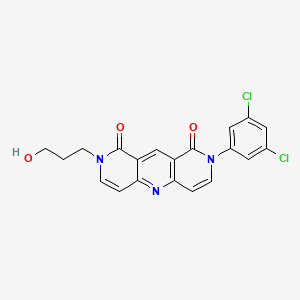 molecular formula C20H15Cl2N3O3 B5975780 2-(3,5-dichlorophenyl)-8-(3-hydroxypropyl)pyrido[4,3-b]-1,6-naphthyridine-1,9(2H,8H)-dione 