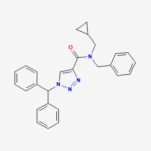 molecular formula C27H26N4O B5975794 N-benzyl-N-(cyclopropylmethyl)-1-(diphenylmethyl)-1H-1,2,3-triazole-4-carboxamide 