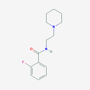 molecular formula C14H19FN2O B5975795 2-fluoro-N-[2-(1-piperidinyl)ethyl]benzamide 