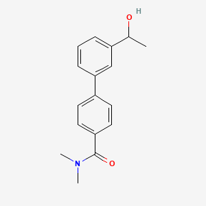 molecular formula C17H19NO2 B5975839 3'-(1-hydroxyethyl)-N,N-dimethylbiphenyl-4-carboxamide 