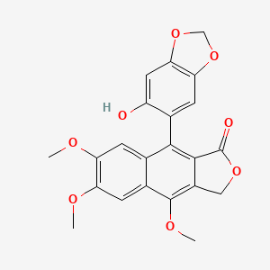 molecular formula C22H18O8 B597584 6'-Hydroxyjusticidin A CAS No. 145971-08-0