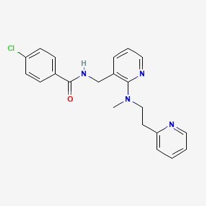 molecular formula C21H21ClN4O B5975848 4-chloro-N-[(2-{methyl[2-(2-pyridinyl)ethyl]amino}-3-pyridinyl)methyl]benzamide 