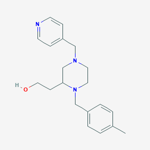 molecular formula C20H27N3O B5975855 2-[1-(4-methylbenzyl)-4-(4-pyridinylmethyl)-2-piperazinyl]ethanol 