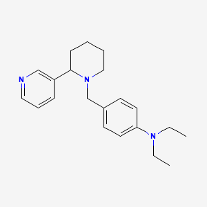 molecular formula C21H29N3 B5975877 N,N-diethyl-4-{[2-(3-pyridinyl)-1-piperidinyl]methyl}aniline 