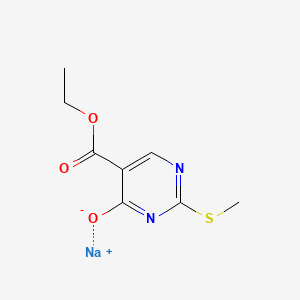 molecular formula C8H9N2NaO3S B597588 5-(乙氧羰基)-2-(甲硫基)嘧啶-4-醇钠 CAS No. 102061-91-6