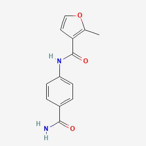 molecular formula C13H12N2O3 B5975891 N-[4-(aminocarbonyl)phenyl]-2-methyl-3-furamide 