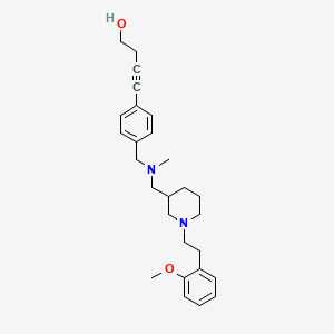 molecular formula C27H36N2O2 B5975920 4-(4-{[({1-[2-(2-methoxyphenyl)ethyl]-3-piperidinyl}methyl)(methyl)amino]methyl}phenyl)-3-butyn-1-ol 