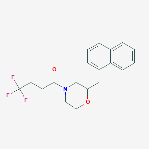 molecular formula C19H20F3NO2 B5975925 2-(1-naphthylmethyl)-4-(4,4,4-trifluorobutanoyl)morpholine 