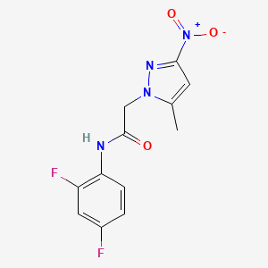 molecular formula C12H10F2N4O3 B5975953 N-(2,4-difluorophenyl)-2-(5-methyl-3-nitro-1H-pyrazol-1-yl)acetamide 