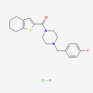 molecular formula C20H24ClFN2OS B5975956 1-(4-fluorobenzyl)-4-(4,5,6,7-tetrahydro-1-benzothien-2-ylcarbonyl)piperazine hydrochloride 