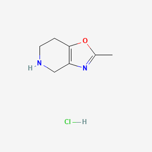 molecular formula C7H11ClN2O B597597 2-Methyl-4,5,6,7-tetrahydro-oxazolo[4,5-c]pyridine hydrochloride CAS No. 1246892-18-1