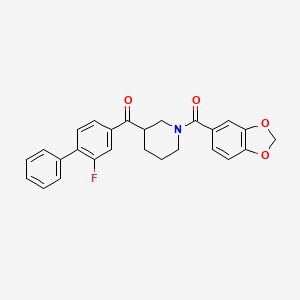 molecular formula C26H22FNO4 B5975988 [1-(1,3-benzodioxol-5-ylcarbonyl)-3-piperidinyl](2-fluoro-4-biphenylyl)methanone 