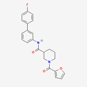 molecular formula C23H21FN2O3 B5976000 N-(4'-fluoro-3-biphenylyl)-1-(2-furoyl)-3-piperidinecarboxamide 