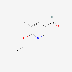 molecular formula C9H11NO2 B597603 6-Ethoxy-5-methylnicotinaldehyde CAS No. 1224604-16-3