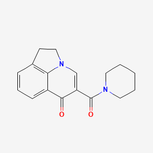 molecular formula C17H18N2O2 B5976064 5-(1-piperidinylcarbonyl)-1,2-dihydro-6H-pyrrolo[3,2,1-ij]quinolin-6-one 